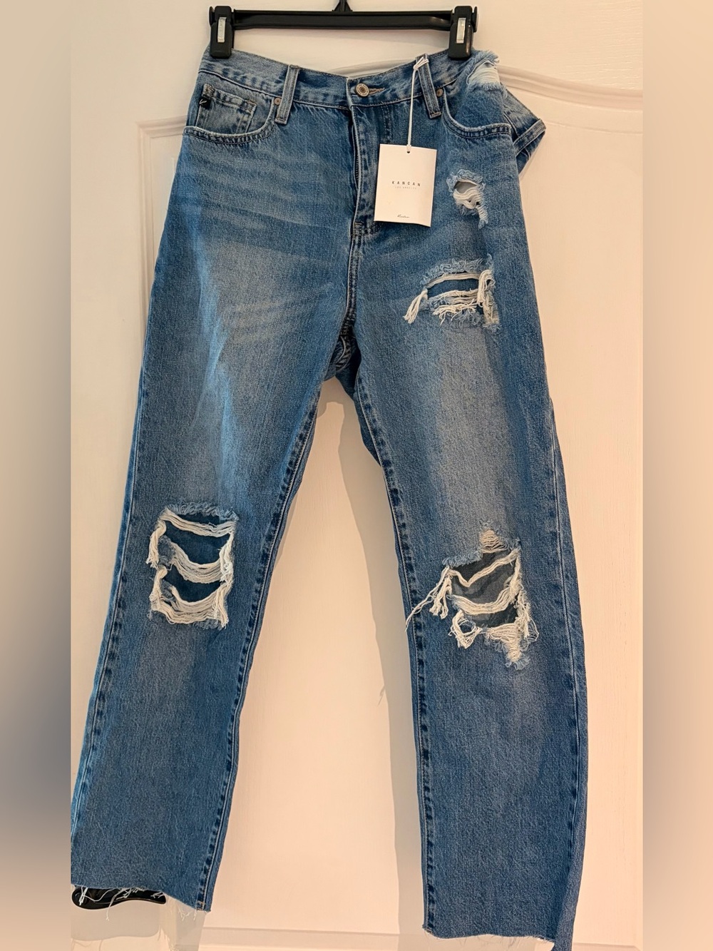 KanCan Distressed Blue Ripped Jeans